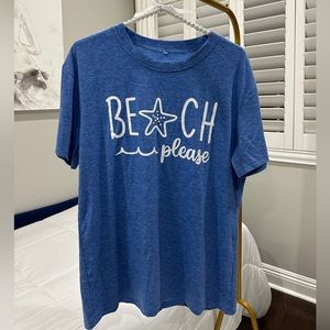 Cute Blue “Beach Please” T-Shirt !